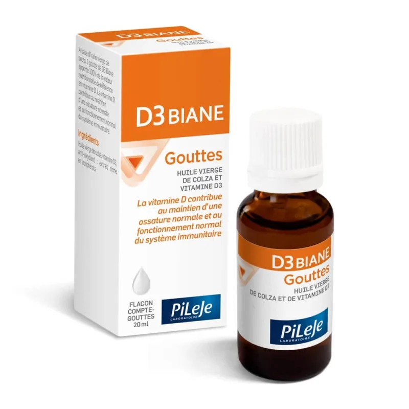 Pileje D3 Biane Vitamina D3 picături 20ml — preț și oferte