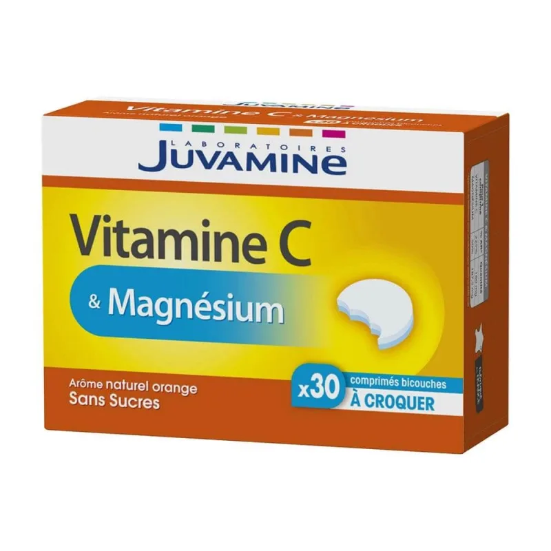 Juvamine Vitamine C + Magneziu 30 comprimate masticabile — preț și oferte