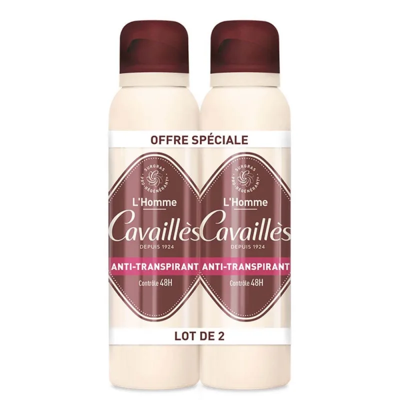 Cavaillès Absorb + Deodorant Spray Antiperspirant 48h Men 2x150ml — preț și oferte
