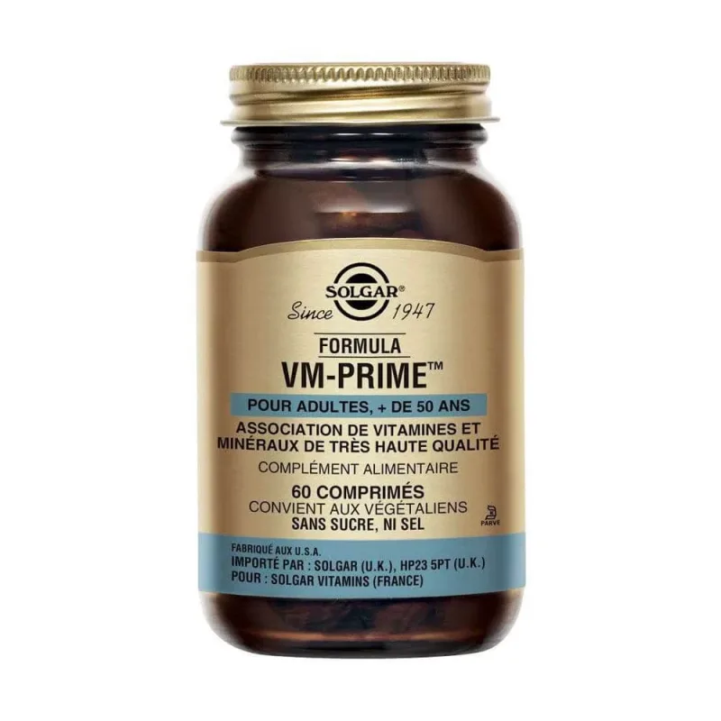 Solgar Formula Vm-prime Adulți + 50 ani 60 Tablete Vitalité Multivitamine 60 comprimés — preț și oferte