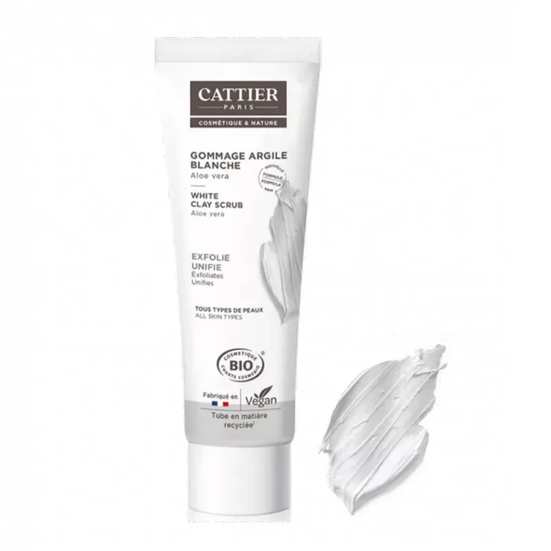 Cattier Scrub facial cu argilă albă și aloe vera 100ml — preț și oferte