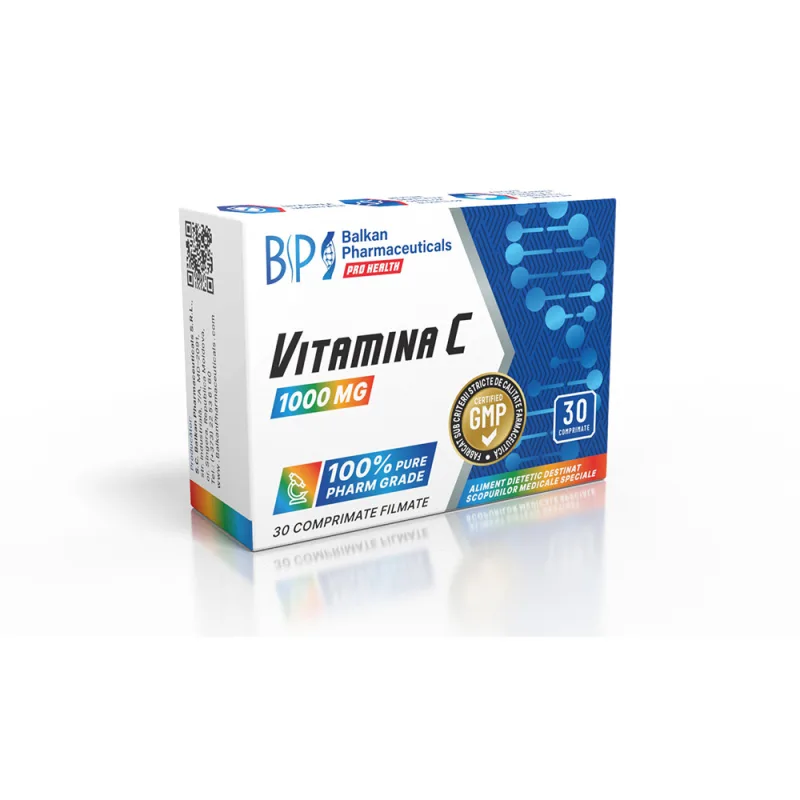 Vitamina C 1000mg, 30 capsule, Balkan Pharmaceuticals — preț și oferte