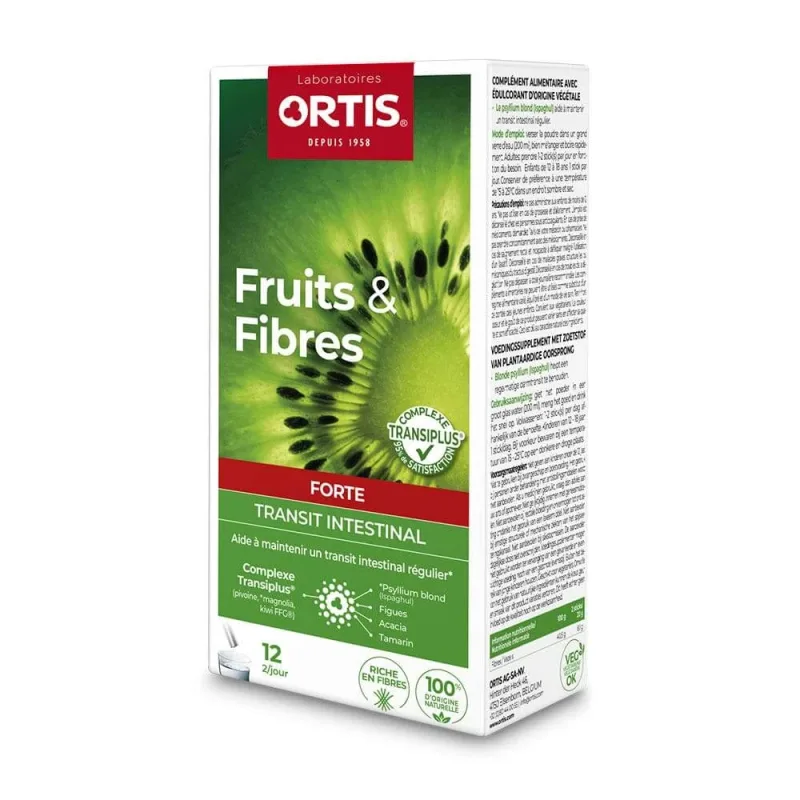 Ortis Fruits & Fibres Forte Complexe Transiplus® 12 sticks-uri — preț și oferte