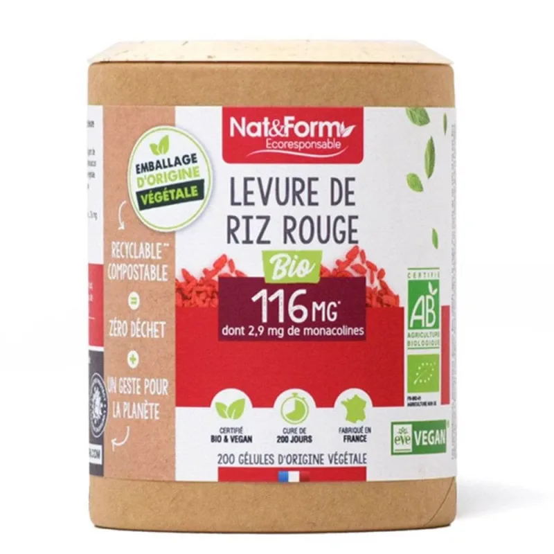 Nat&Form Drojdie roșie de orez Bio 200 capsule — preț și oferte