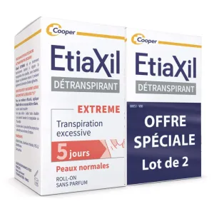 Tratament axile roll-on Etiaxil Détraspirant, piele normală, 2 x 15 ml, Cooper