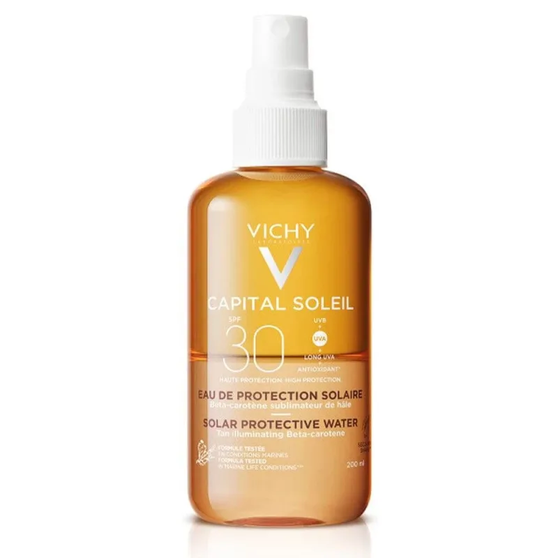 Vichy Capital Soleil Protective Sun Water SPF30 Bronzare intensă 200ml — preț și oferte