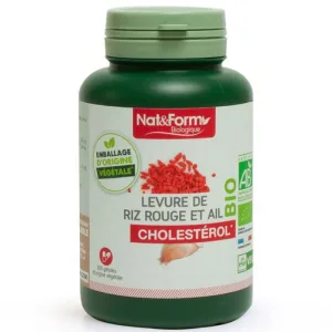 Nat&Form Organic Red Rice și drojdie de usturoi colesterol 200 capsule