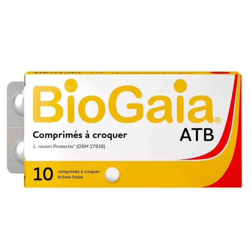 Biogaia ATB comprimate masticabile cu aromă de căpșuni x10 — preț și oferte