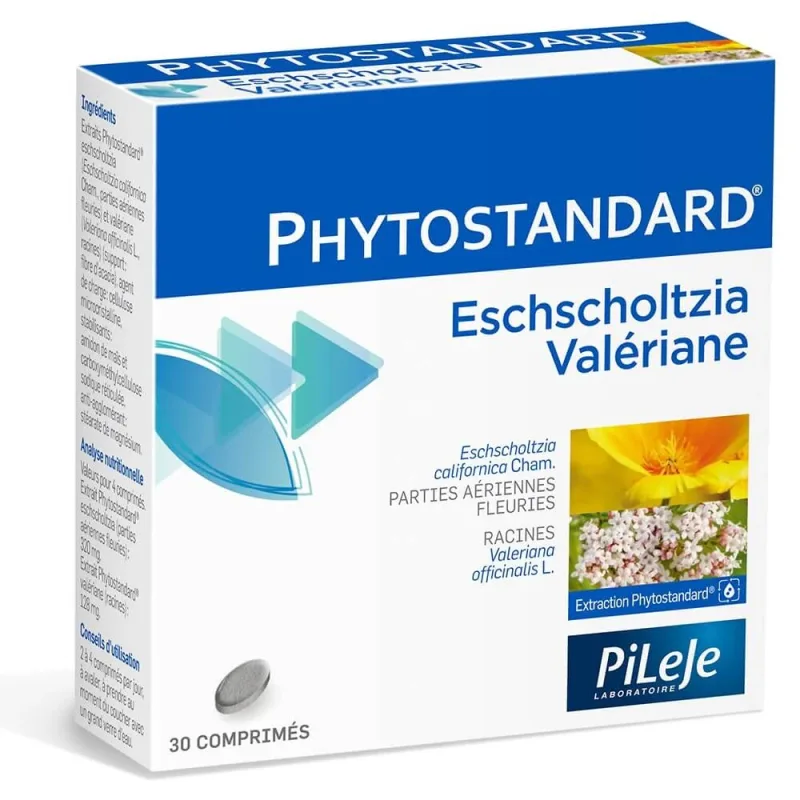 Pileje Phytostandard Phystostandard Eschscholtzia și Valerian 30 Comprimés — preț și oferte