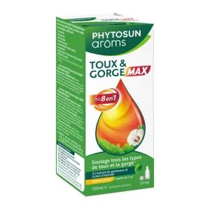 Phytosun Aroms Sirop pentru tuse și gât Max Action 8 în 1 120ml