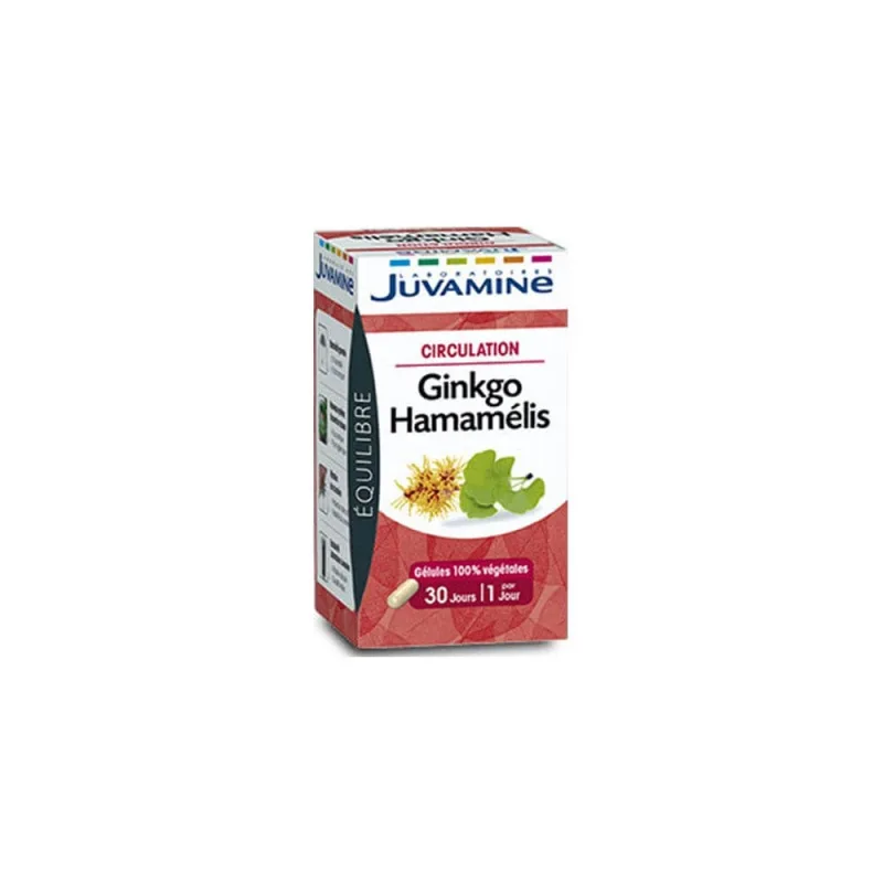 Juvamine Ginkgo Hamamelis Circulație 30 capsule — preț și oferte