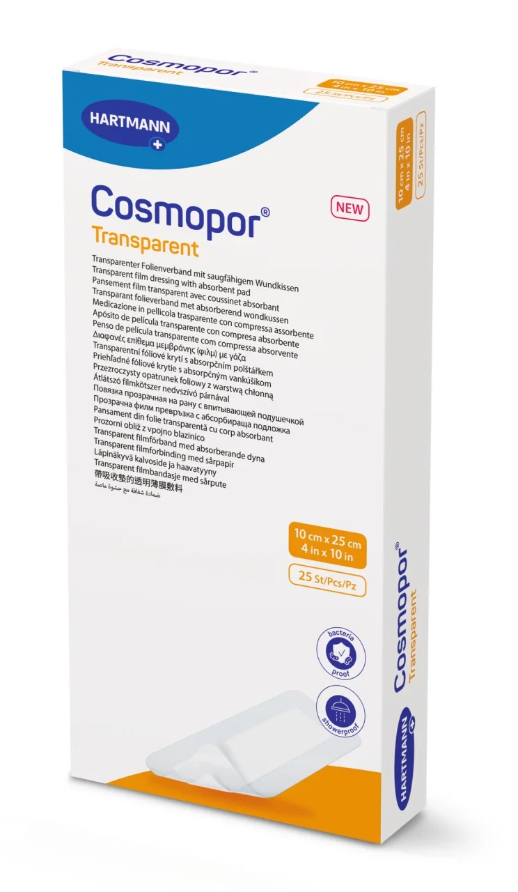Plasture transparent Cosmopor Transparent 10x25 cm, 25 buc – Hartmann — preț și oferte