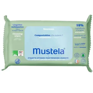Mustela Șervețele de curățare compostabile Parfum x60