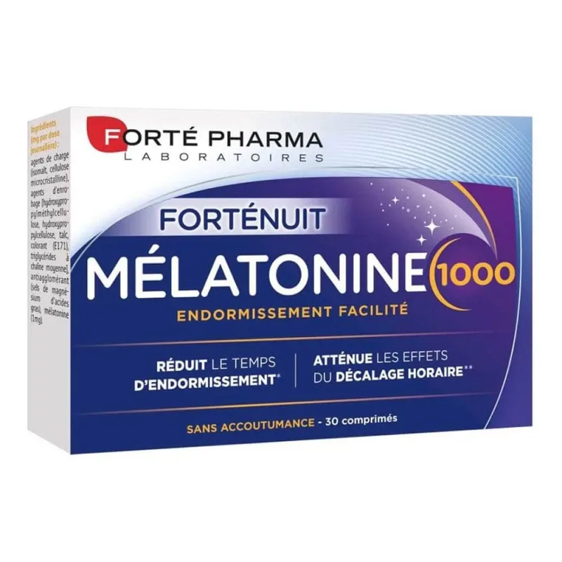 Forté Pharma Forté Night Melatonin 1000 Adormire ușoară 30 comprimate — preț și oferte