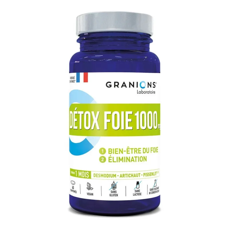 Granions Detox pentru ficat cură de 1 lună 60 comprimate — preț și oferte