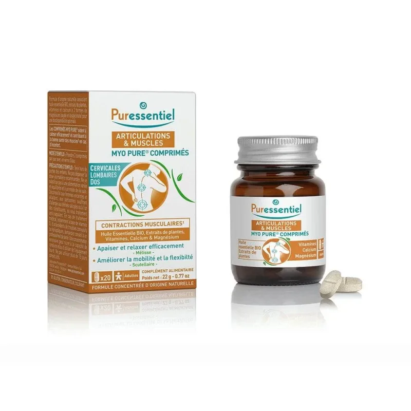 Puressentiel Articulații și mușchi Contracții musculare Myo Pure 20 comprimate — preț și oferte