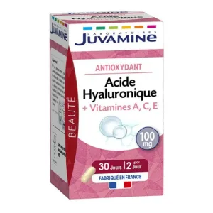 Juvamine Antioxidant acid hialuronic + vitaminele A, C, E 60 capsule
