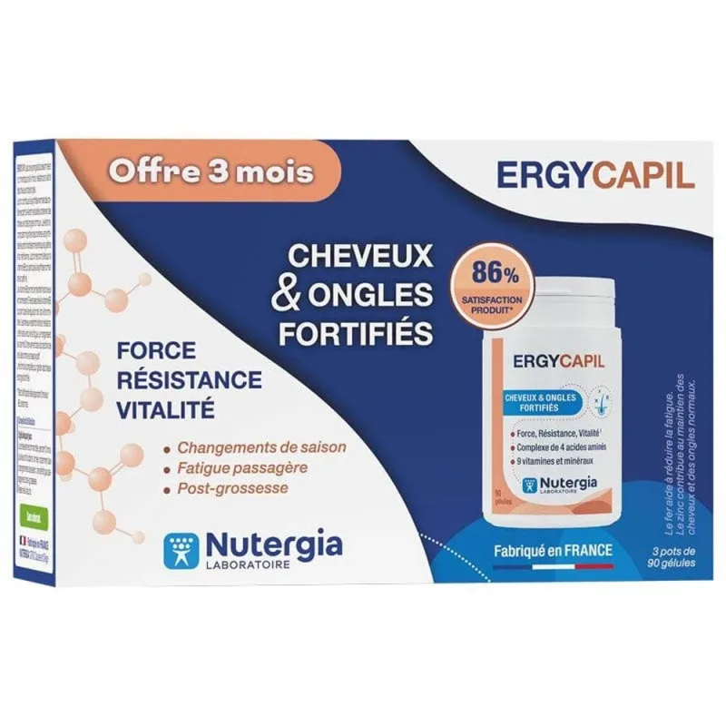 Nutergia Ergycapil Păr și unghii fortificate 3x90 capsule — preț și oferte