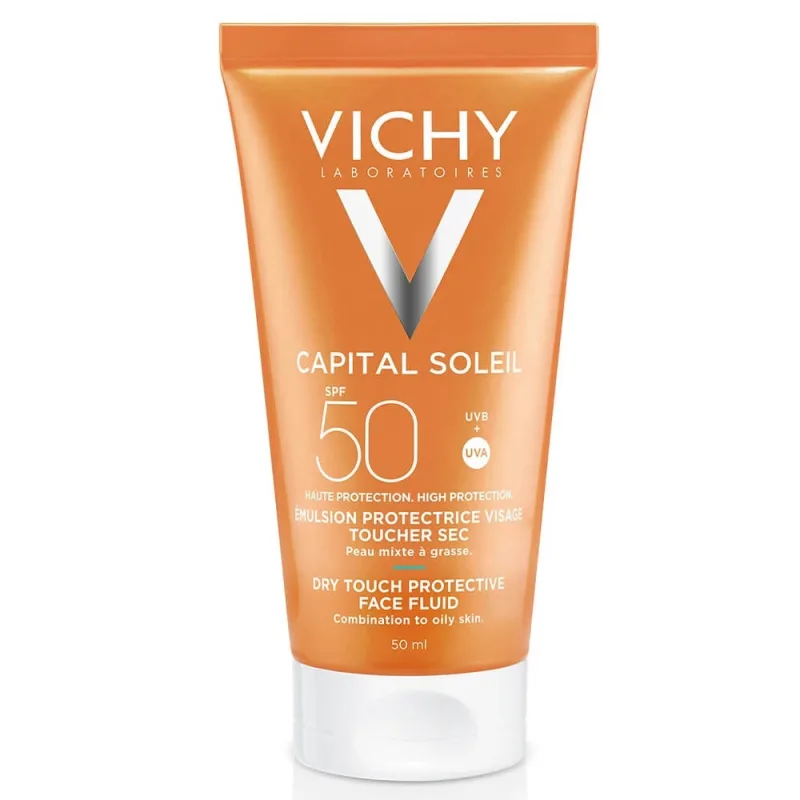 Vichy Capital Soleil Emulsie SPF 50 Efect uscat Anti-strălucire 50ml — preț și oferte