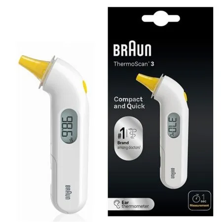 Termometru auricular copii Braun ThermoScan 3 IRT3030 cu indicator febra — preț și oferte