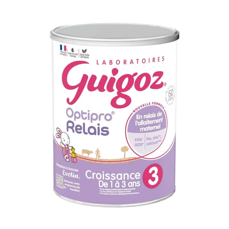Guigoz Optipro Relais Creștere Lapte praf Evolia A2 De la 1 an 800g — preț și oferte