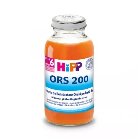 HiPP ORS 200 morcov si orez 200 ml – Rehidratare orala pentru bebelusi +6 luni — preț și oferte
