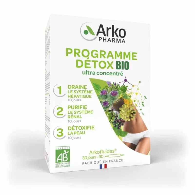 Program de detoxifiere organică Arkofluids, 3 x 10 fiole, Arkopharma — preț și oferte