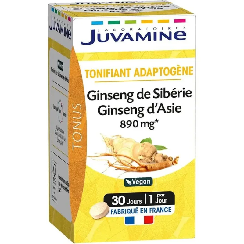 Juvamine Ginseng din Siberia și Asia 890mg tonic adaptogen 30 comprimate — preț și oferte
