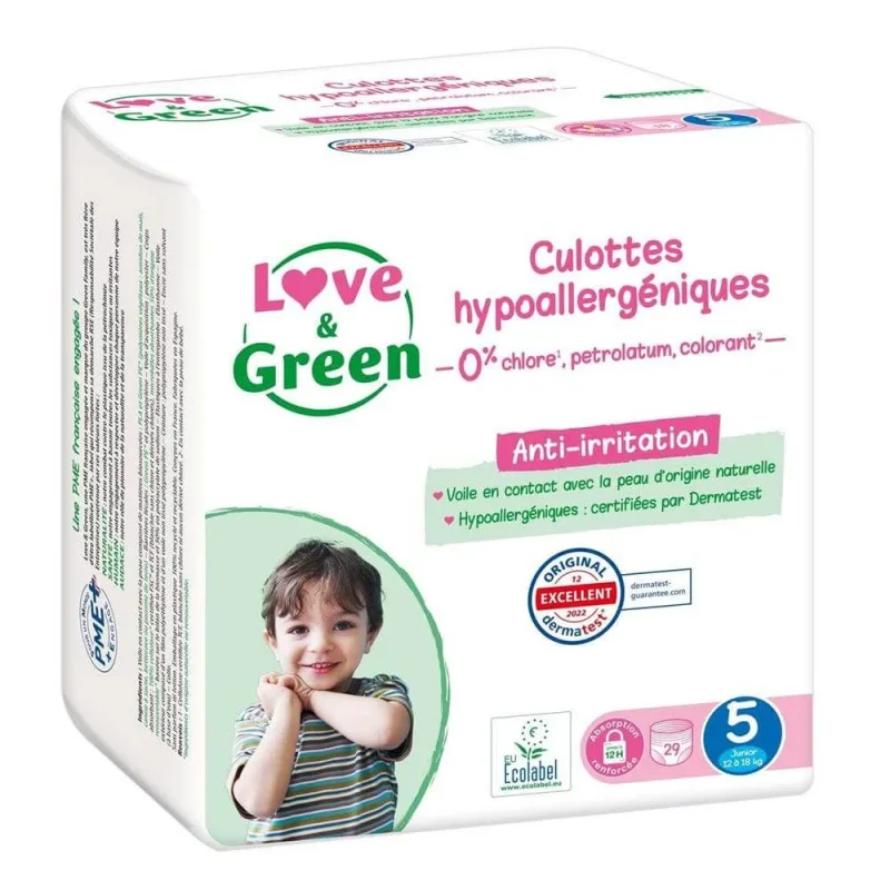 Love&Green Chiloți hipoalergenici mărimea 5 Junior 12 până la 18 kg x29 — preț și oferte