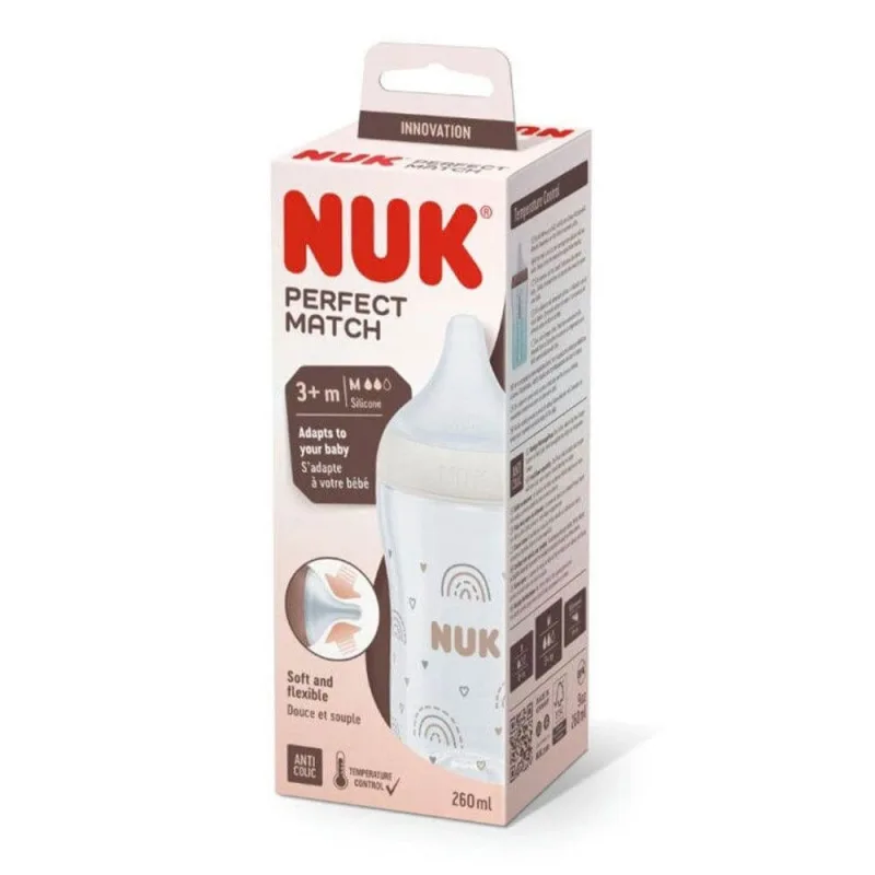 Nuk Perfect Match Biberon 3 luni și peste 260 ml — preț și oferte