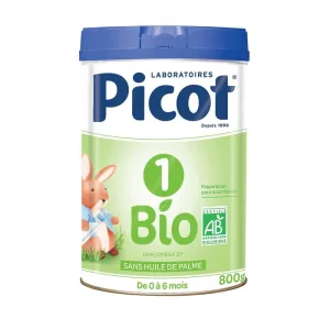 Picot 1 Lapte praf bio pentru bebeluși 0-6 luni 800g