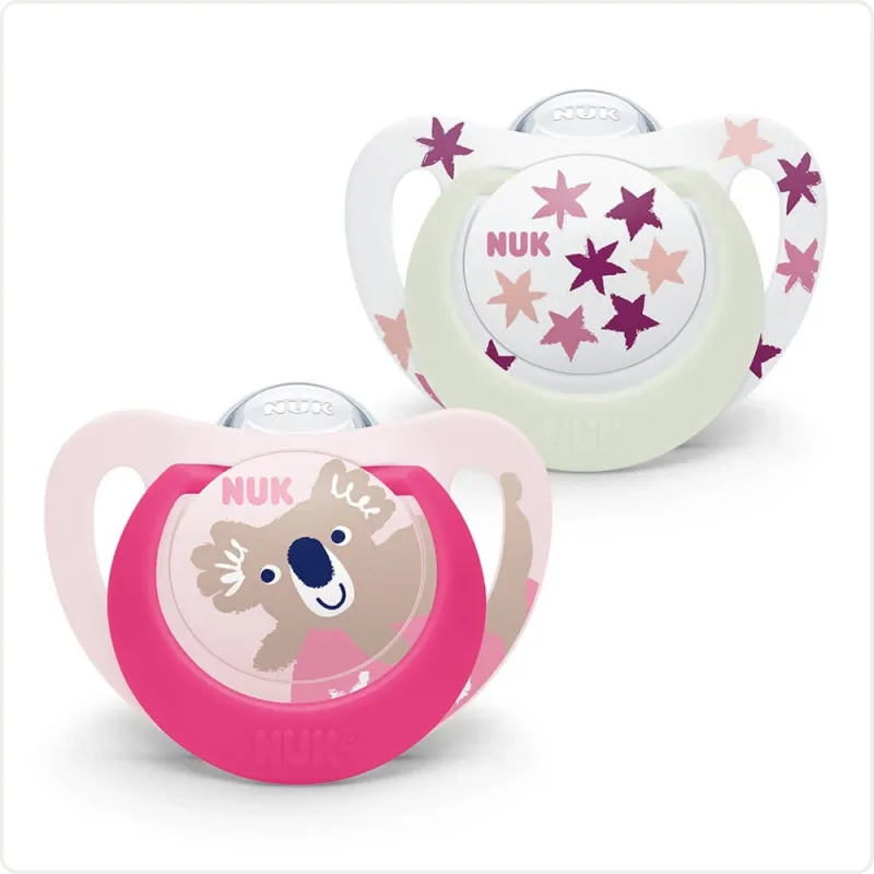Suzete fiziologice Nuk Starlight 18-36 luni 2pcs — preț și oferte