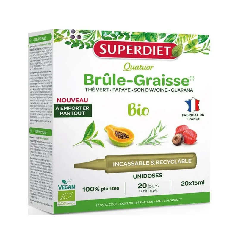 Superdiet Organic Fat Burner Quator Unidose 300 ml — preț și oferte