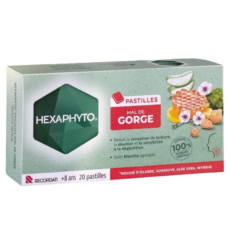 Hexaphyto Pastile pentru dureri în gât aromă de mentă x20 — preț și oferte