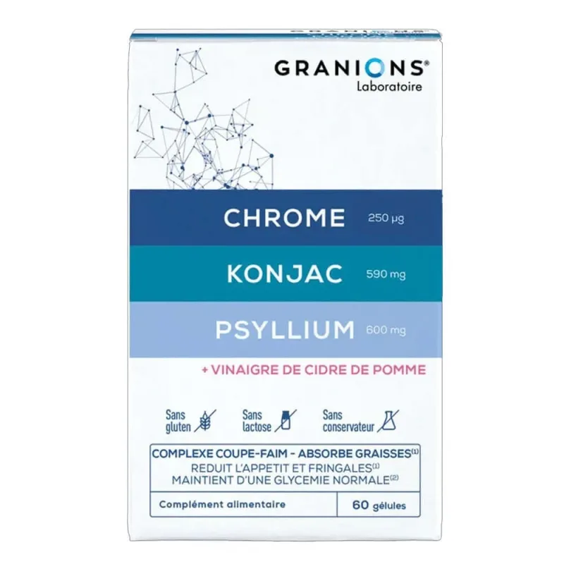 Granions Supresor al apetitului Crom Konjac Psyllium 60 capsule — preț și oferte