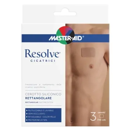 Plasture cicatrici Resolve Skin SPF50+, 7x5 cm, 3 bucati, Pietrasanta Pharma Origomedical — preț și oferte