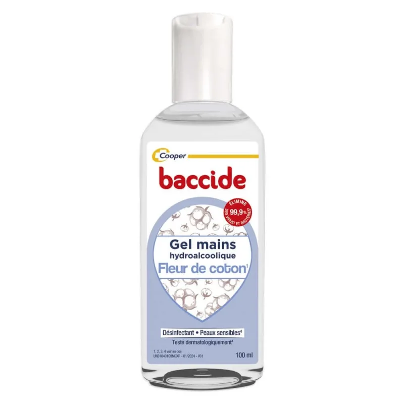 Baccide Gel Mains Désinfectant Hydroalcoolique Fleur de coton Peaux sensibles 100ml — preț și oferte