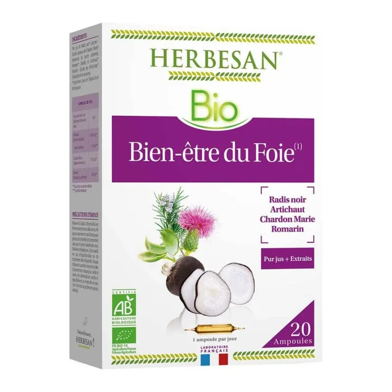 Herbesan Bien-Être Du Foie Bio 20 fiole — preț și oferte