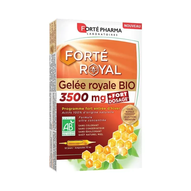 Forté Pharma Forté Royal Organic Royal Jelly 3500 mg 10 fiole — preț și oferte