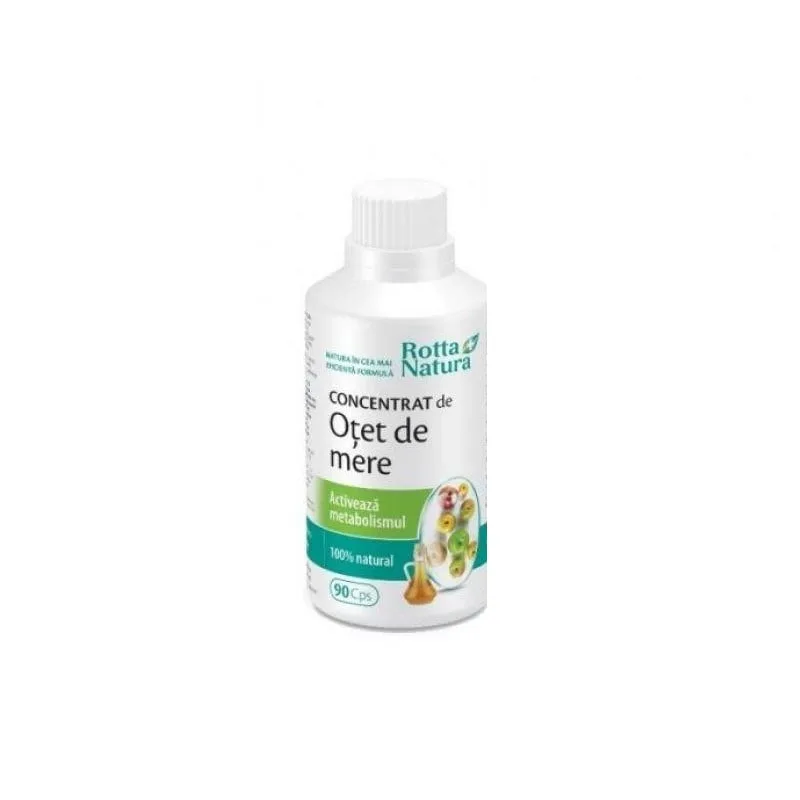 Concentrat otet mere si vitamina E, 90 capsule, Rotta Natura — preț și oferte