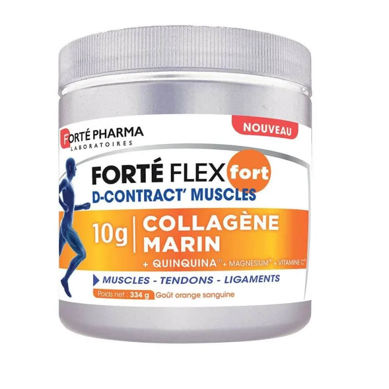 Forté Pharma Forté Flex Fort D-Contract muscular cu colagen 10g aromă de portocale 334g — preț și oferte