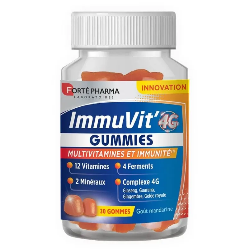 Forté Pharma ImmuVit'4G Multivitamine și imunitate Tangerine Taste 30 Gummies — preț și oferte