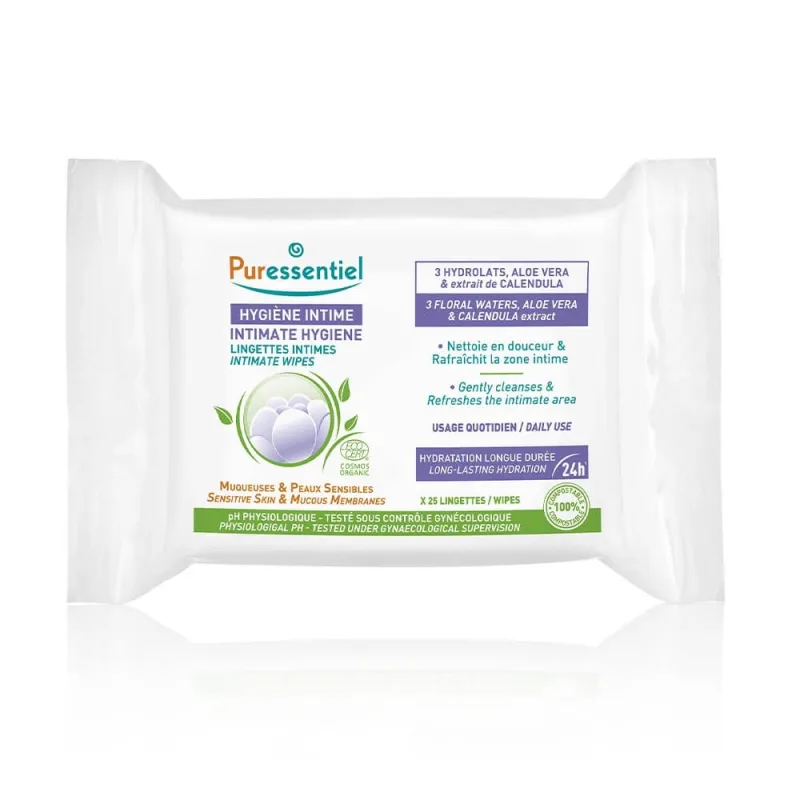 Puressentiel Igienă intimă Bio Șervețele intime zilnice pentru piele sensibilă x25 — preț și oferte