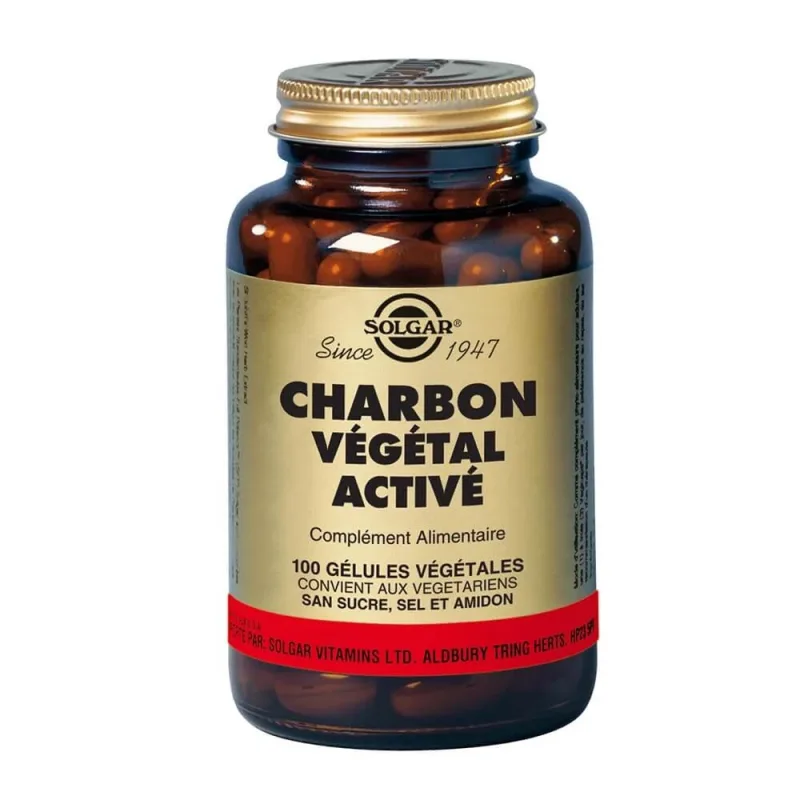 Solgar Vegetal Active Carbon 100 Gelule Digestie Detox 100 gélules végétales — preț și oferte