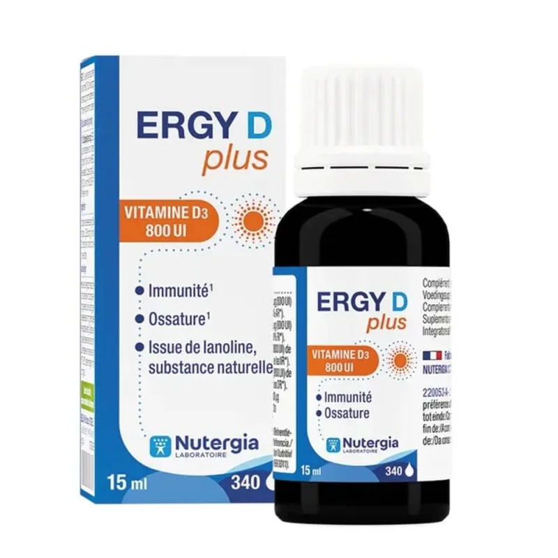 Nutergia Ergy D Plus Vitamine D3 800 UI 15ml — preț și oferte
