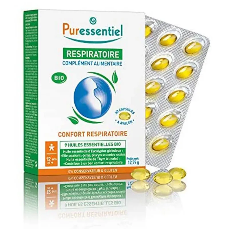 Puressentiel Respirație Bronhială Capsule Cu uleiuri esențiale organice x30 — preț și oferte