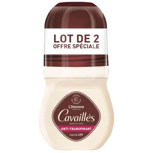 Cavaillès Absorb + Deodorant antiperspirant Roll-on pentru bărbați 48H 2x50ml