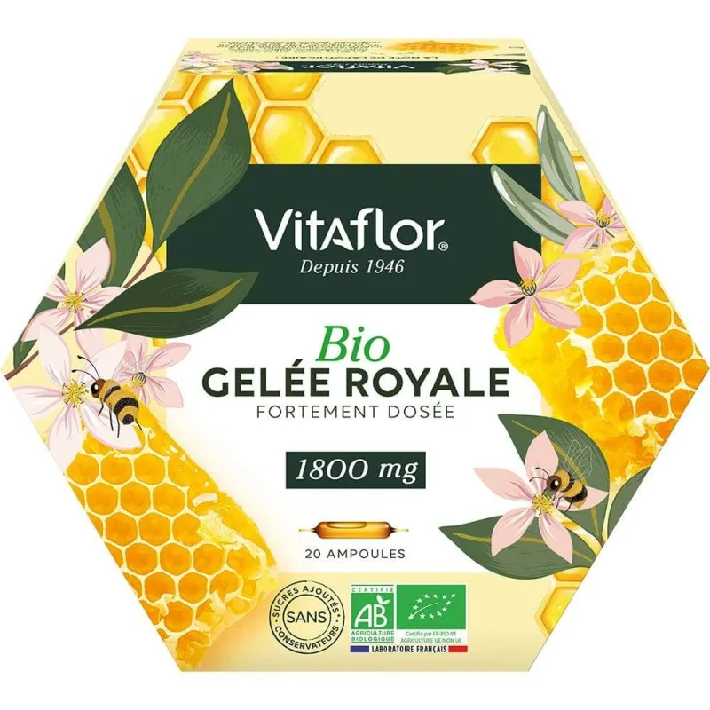 Vitaflor Organic Royal Jelly 1800mg 20 bulbi — preț și oferte