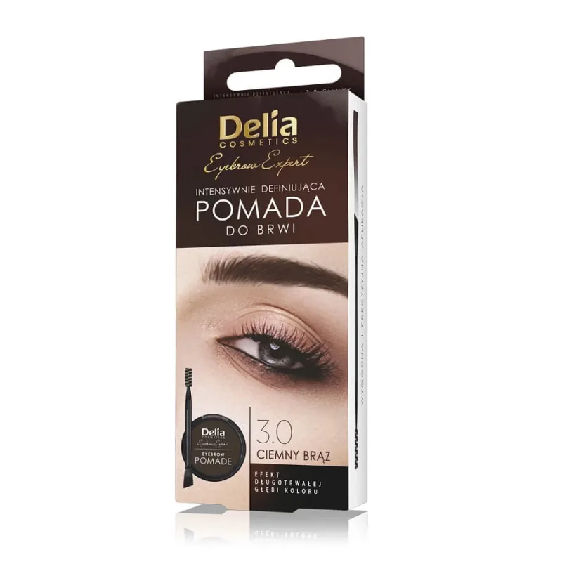 Delia Eyebrow Expert Eyebrow Pomade 3.0 Dark Bir, 2.5g Delia Cosmetics — preț și oferte