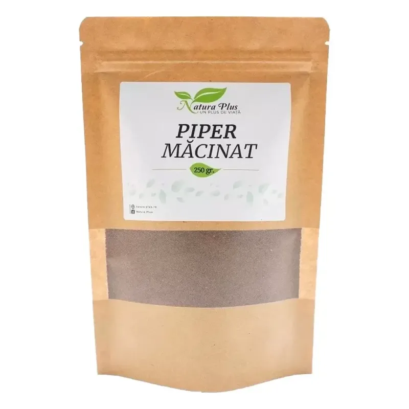 Piper negru macinat, 250 g, Natura Plus — preț și oferte